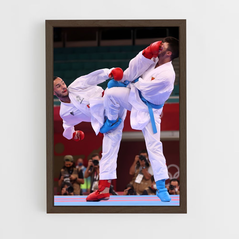 karate-3 cadre Bois foncé