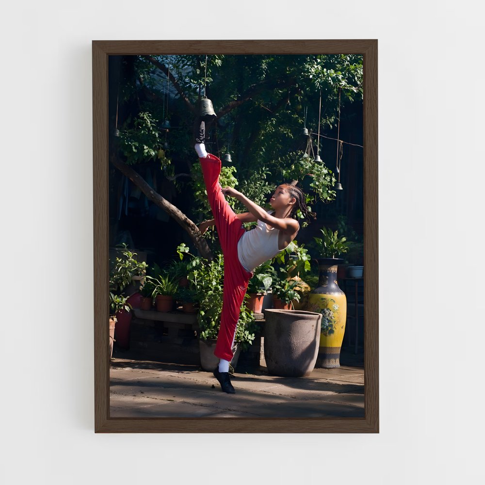 karate-kid-14 cadre Bois foncé