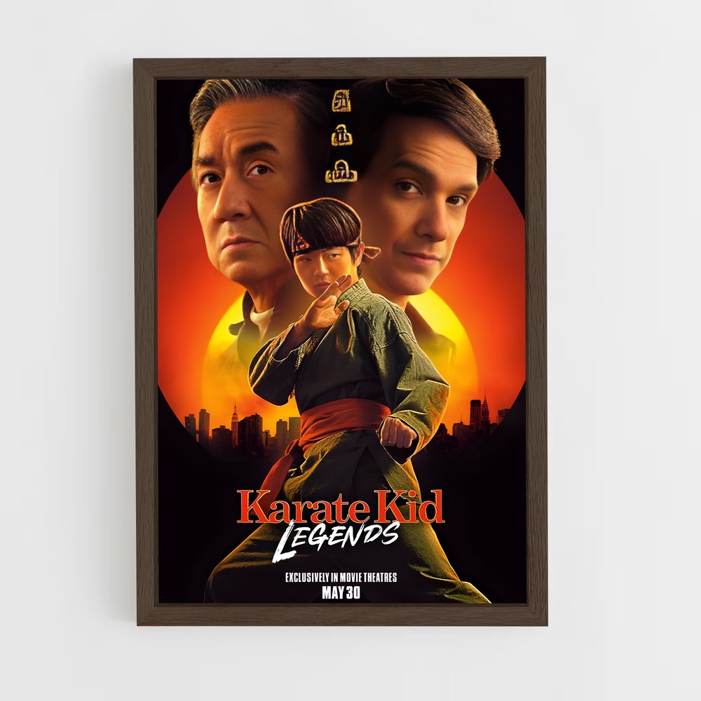 karate-kid-5 cadre Bois foncé