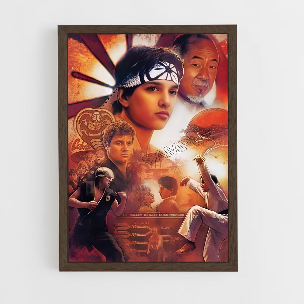 karate-kid-6 cadre Bois foncé