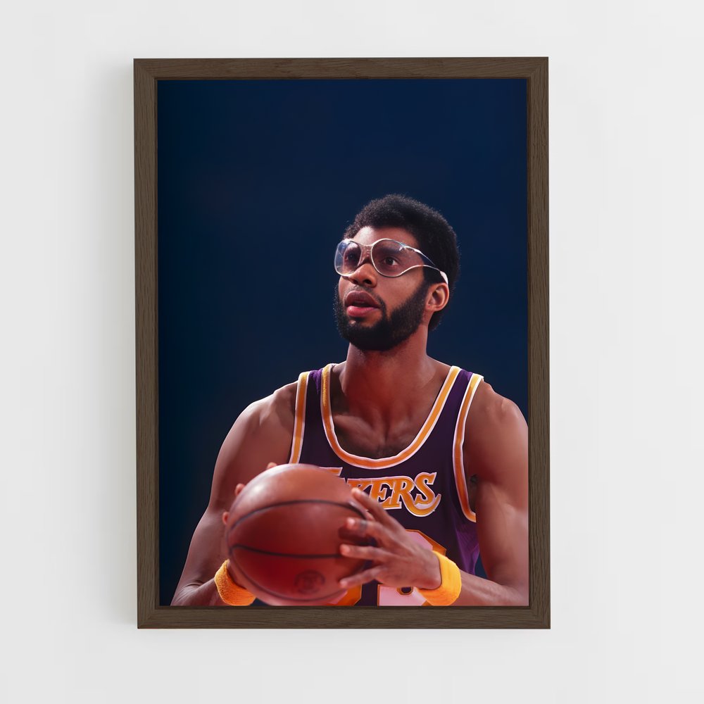 kareem-abdul-jabbar-6 cadre Bois foncé