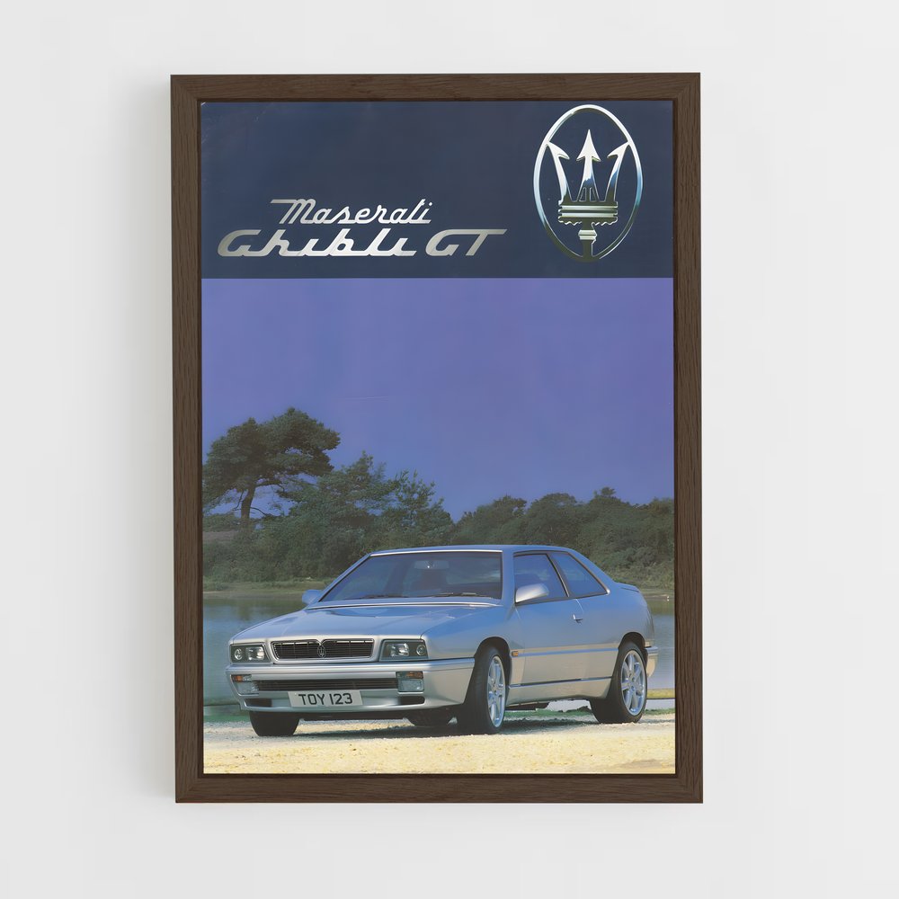 maserati-6 cadre Bois foncé
