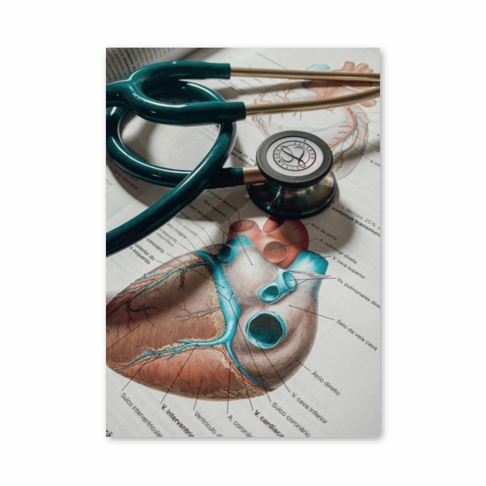Poster Cœur et Stéthoscope