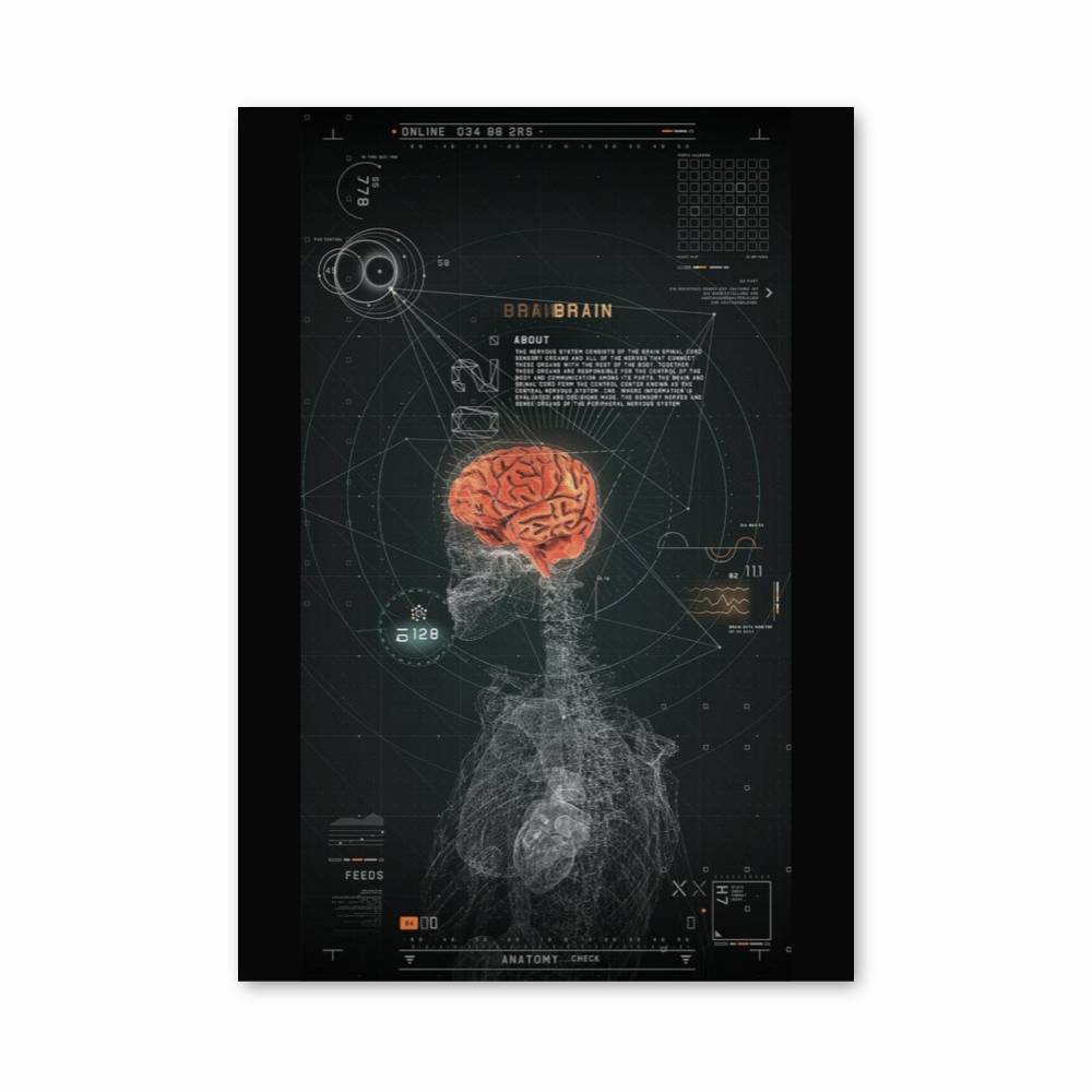 Poster Cerveau Futuriste