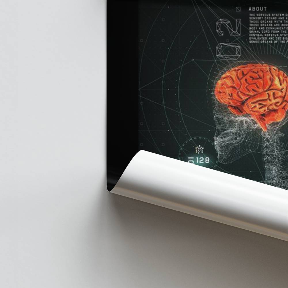 Poster Cerveau Futuriste