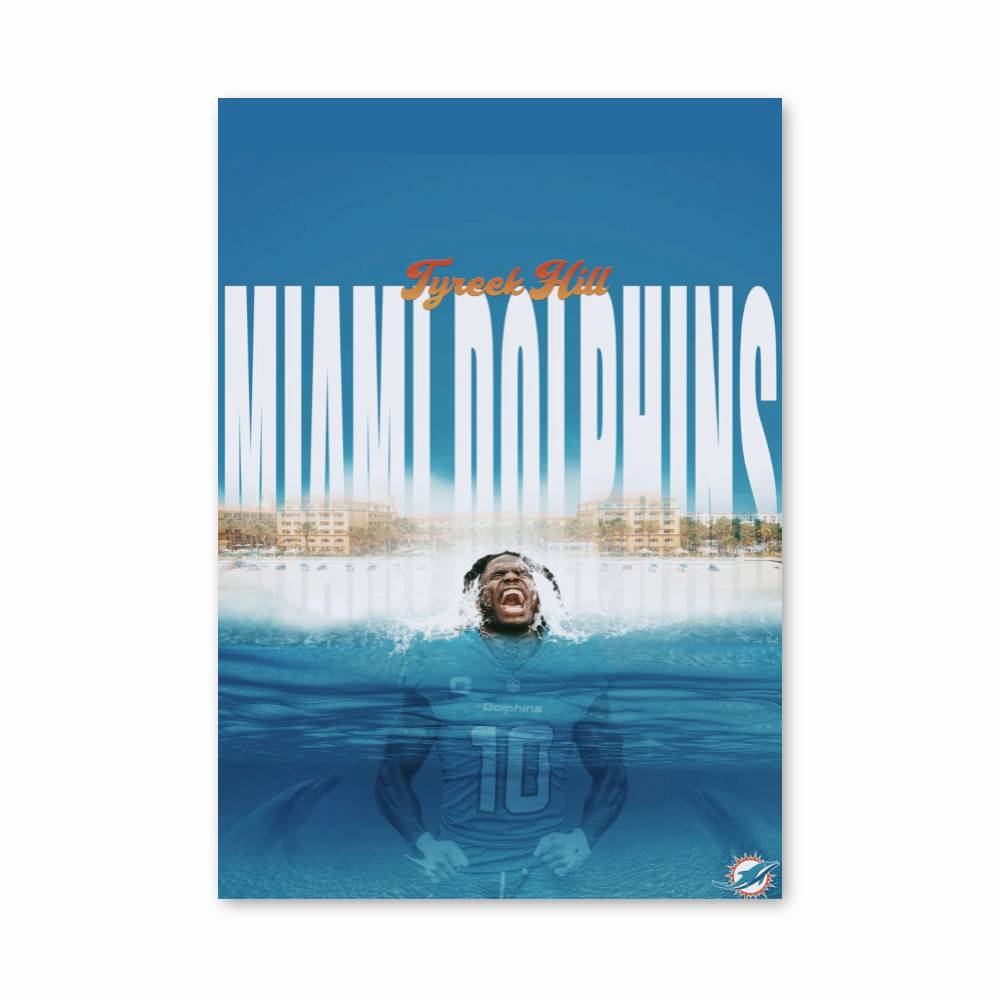 Poster Miami Dolphins Splash