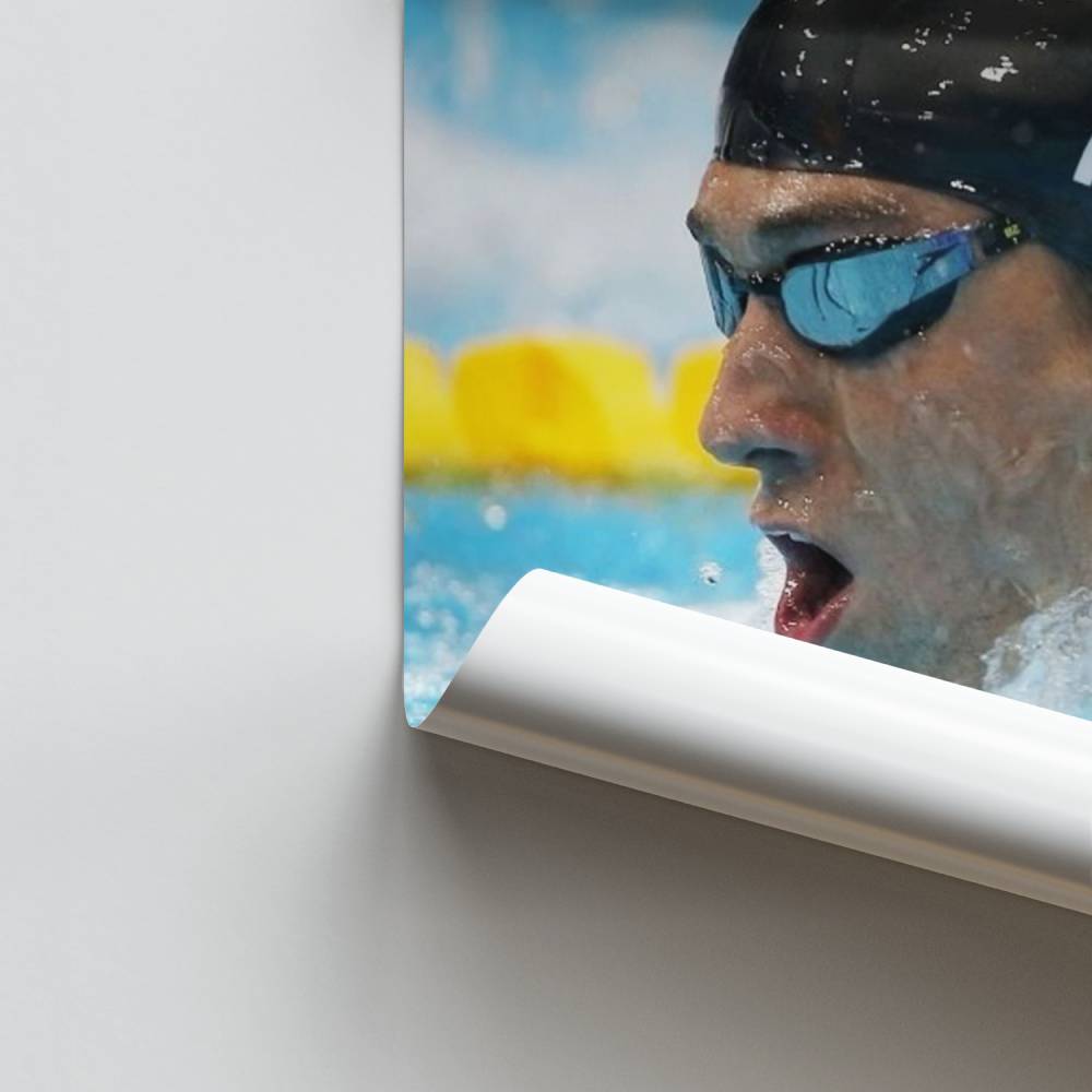 Olympische zwemmerposter