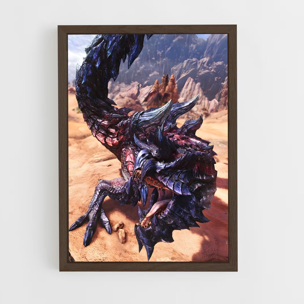 monster-hunter-11 cadre Bois foncé