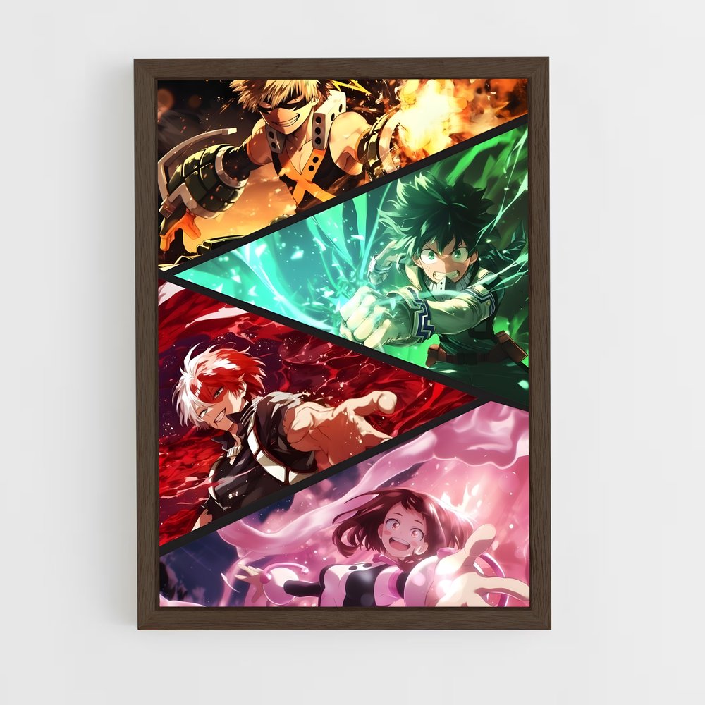 my-hero-academia-27 cadre Bois foncé