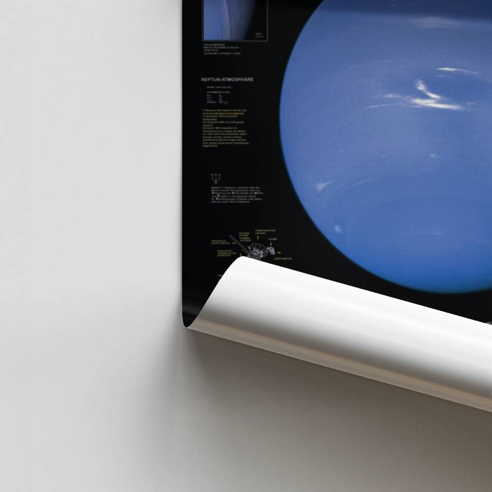 Blauwe gigantische poster