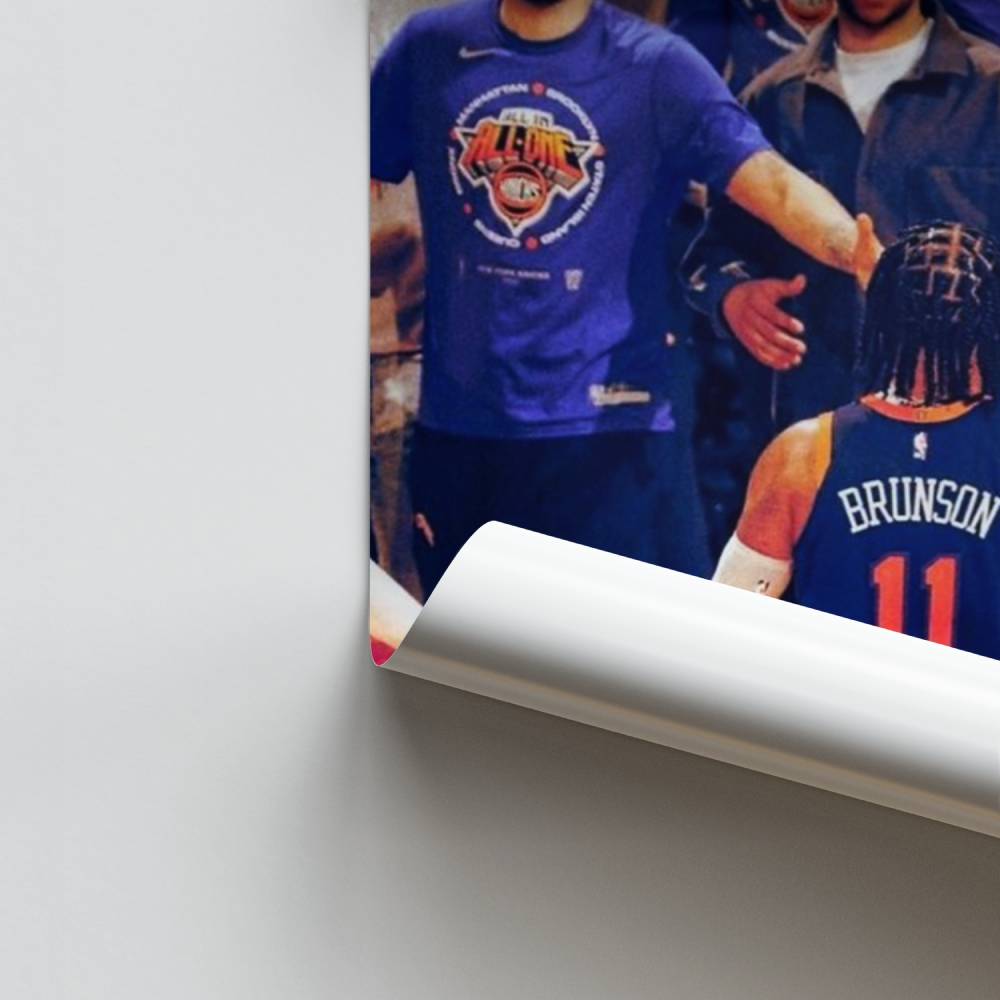 Triomfantelijke Knicks-teamposter
