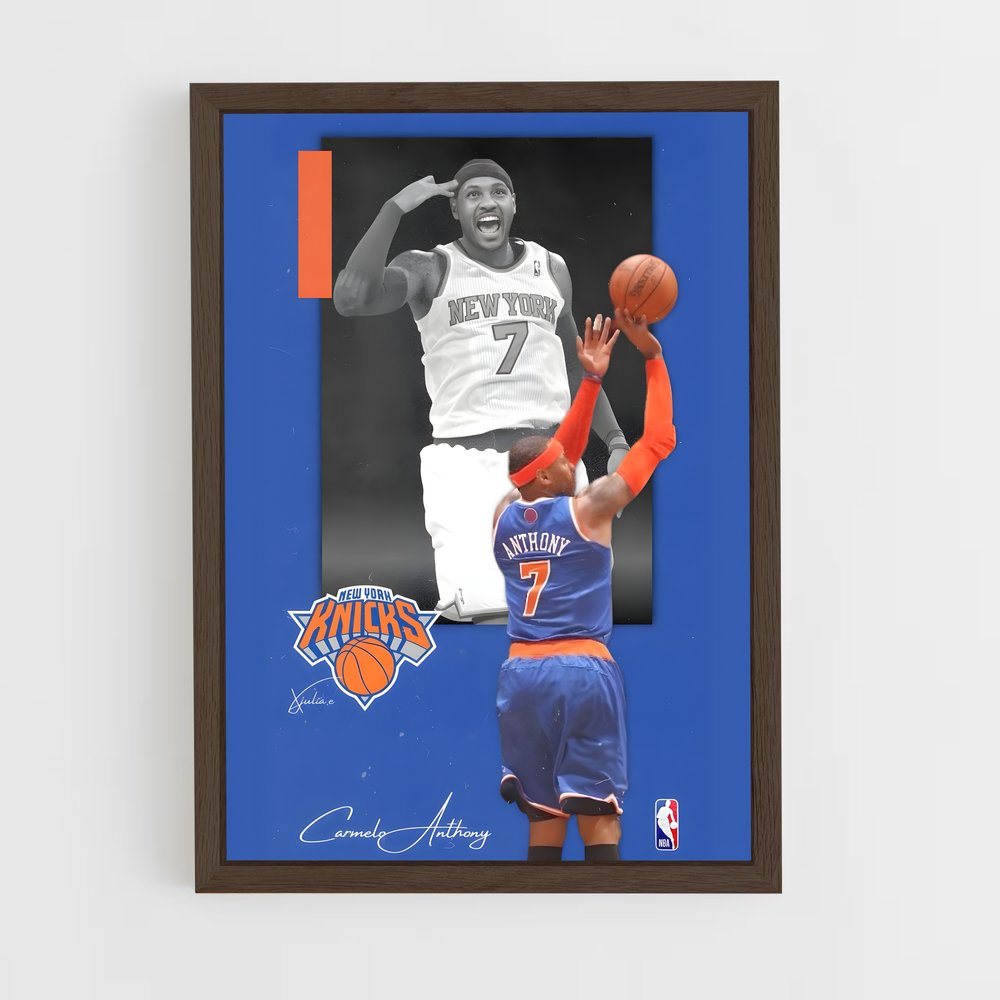 new-york-knicks-26 cadre Bois foncé