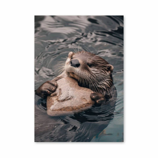 Poster Câlin Loutre