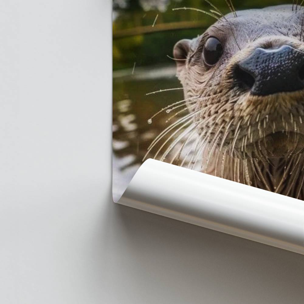 Affiche Nieuwsgierige Otter