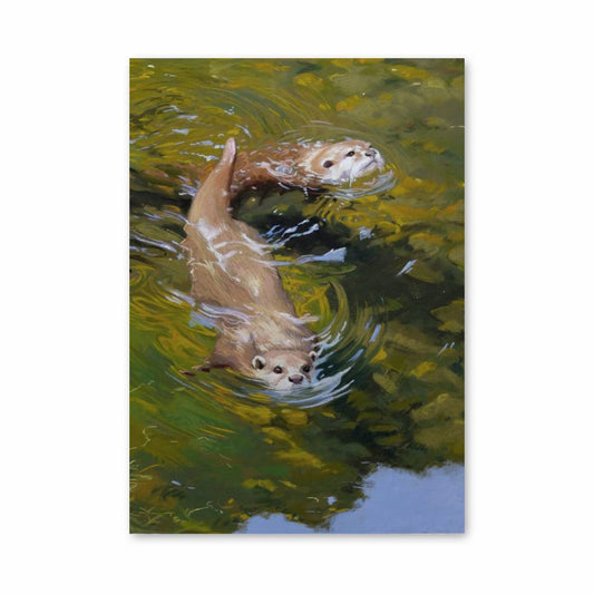 Poster Loutres Enjouées