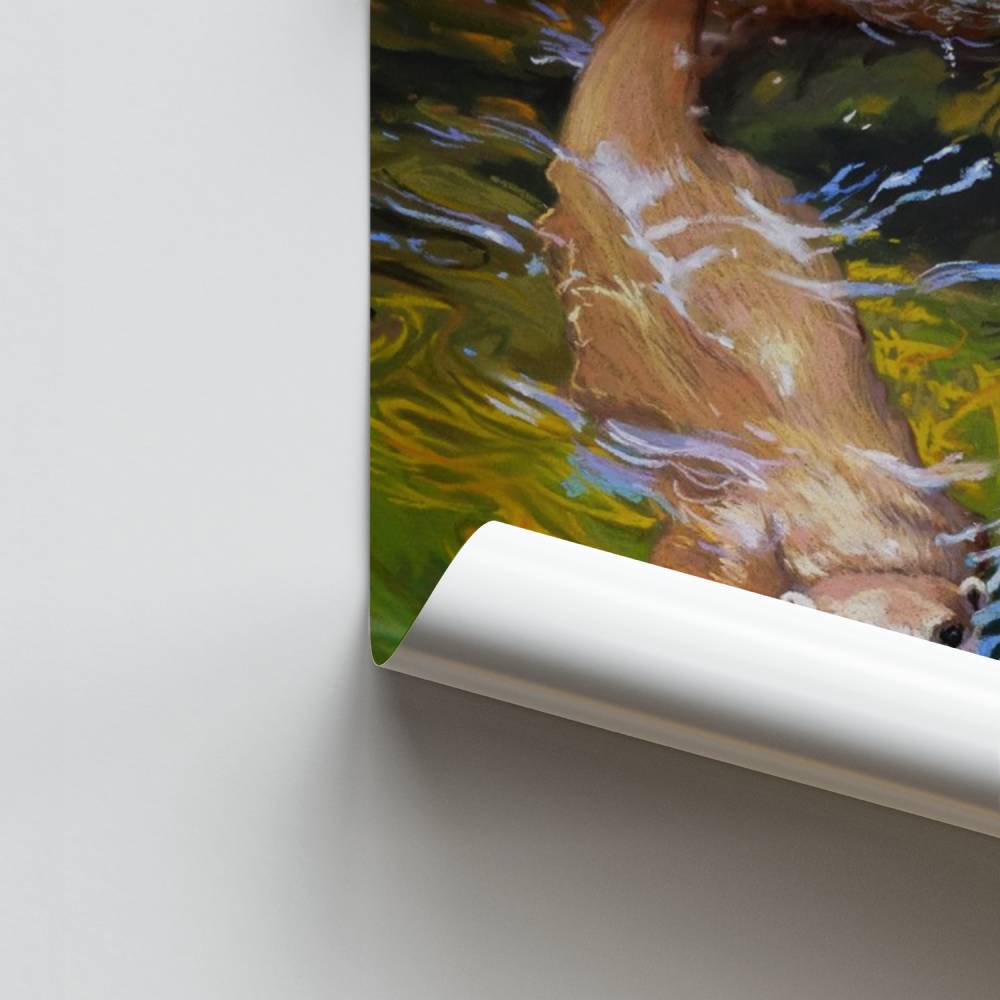 Poster Speelse otters