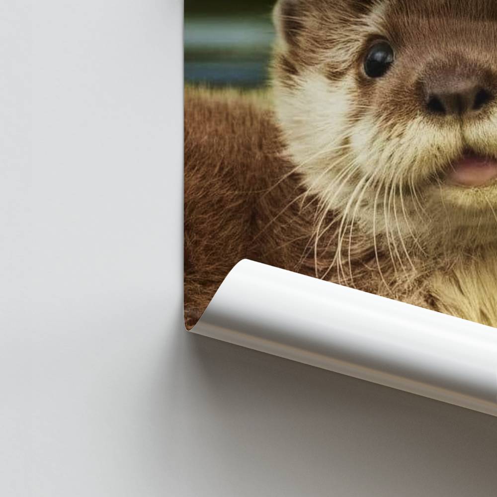 Affiche Nieuwsgierige Otter