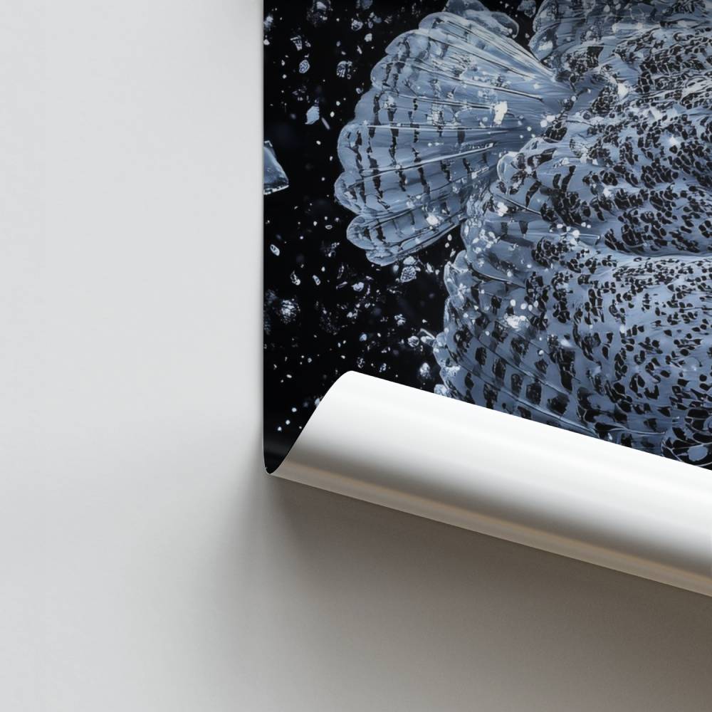 Sneeuwuil tijdens de vlucht Poster