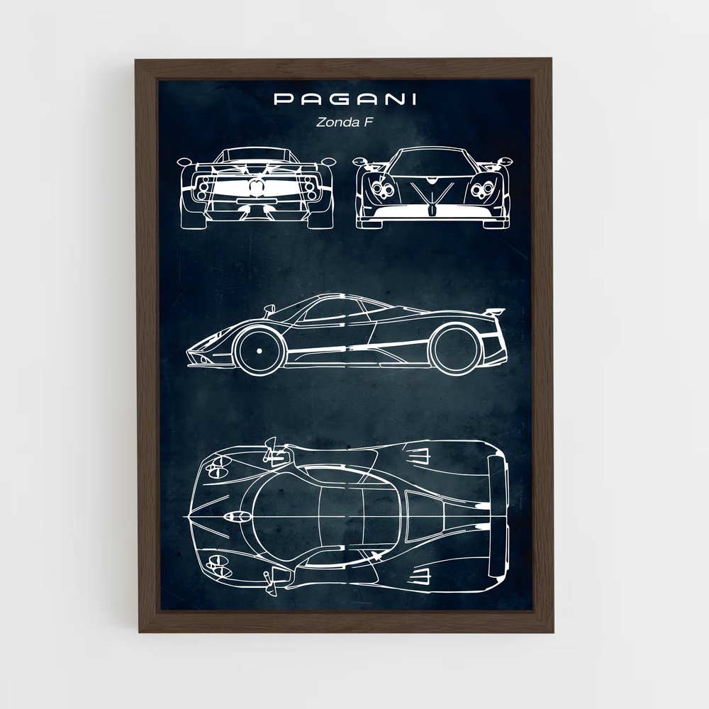 pagani-14 cadre Bois foncé