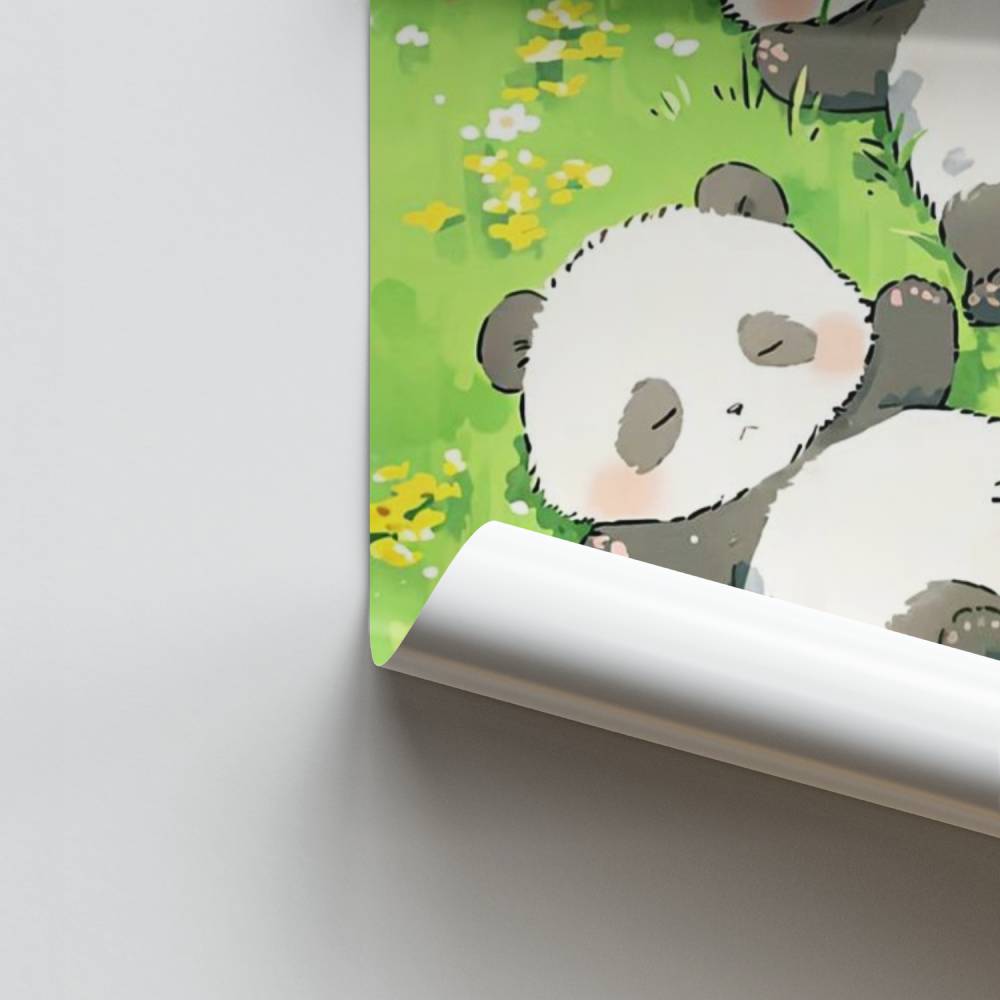 Poster Dromende Panda's