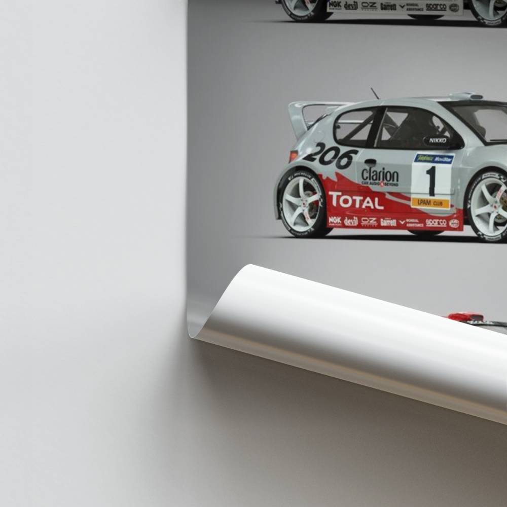 Poster Triple Peugeot Racing