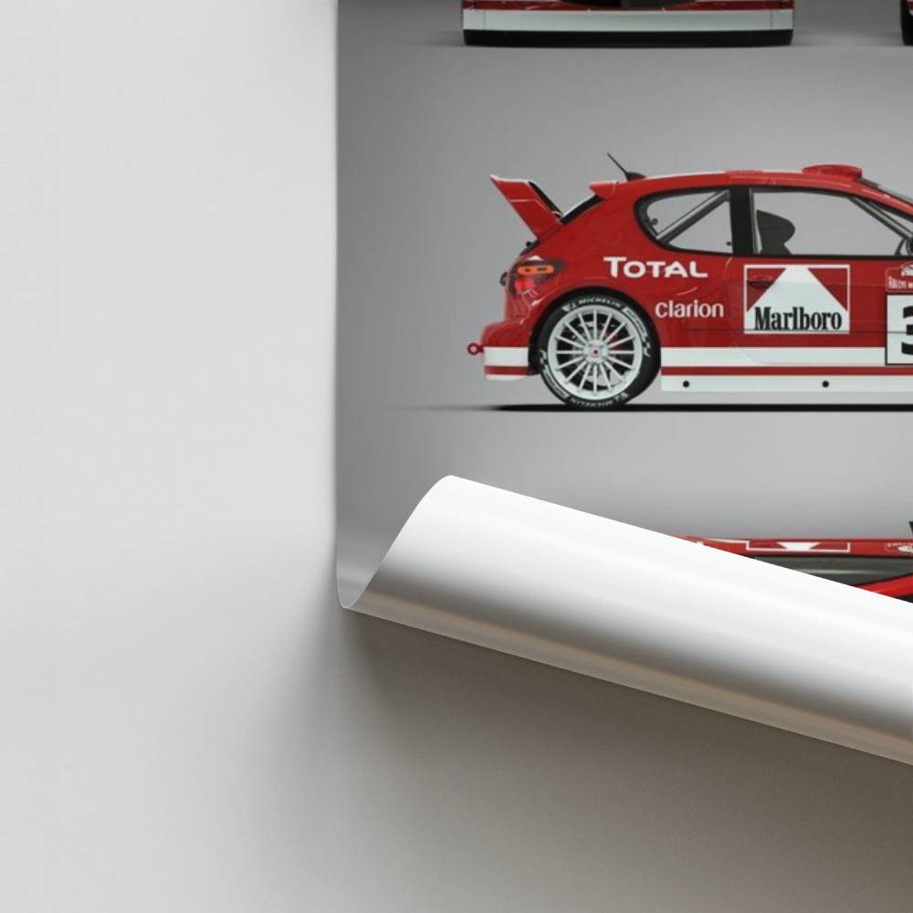 Rode legende rallyposter