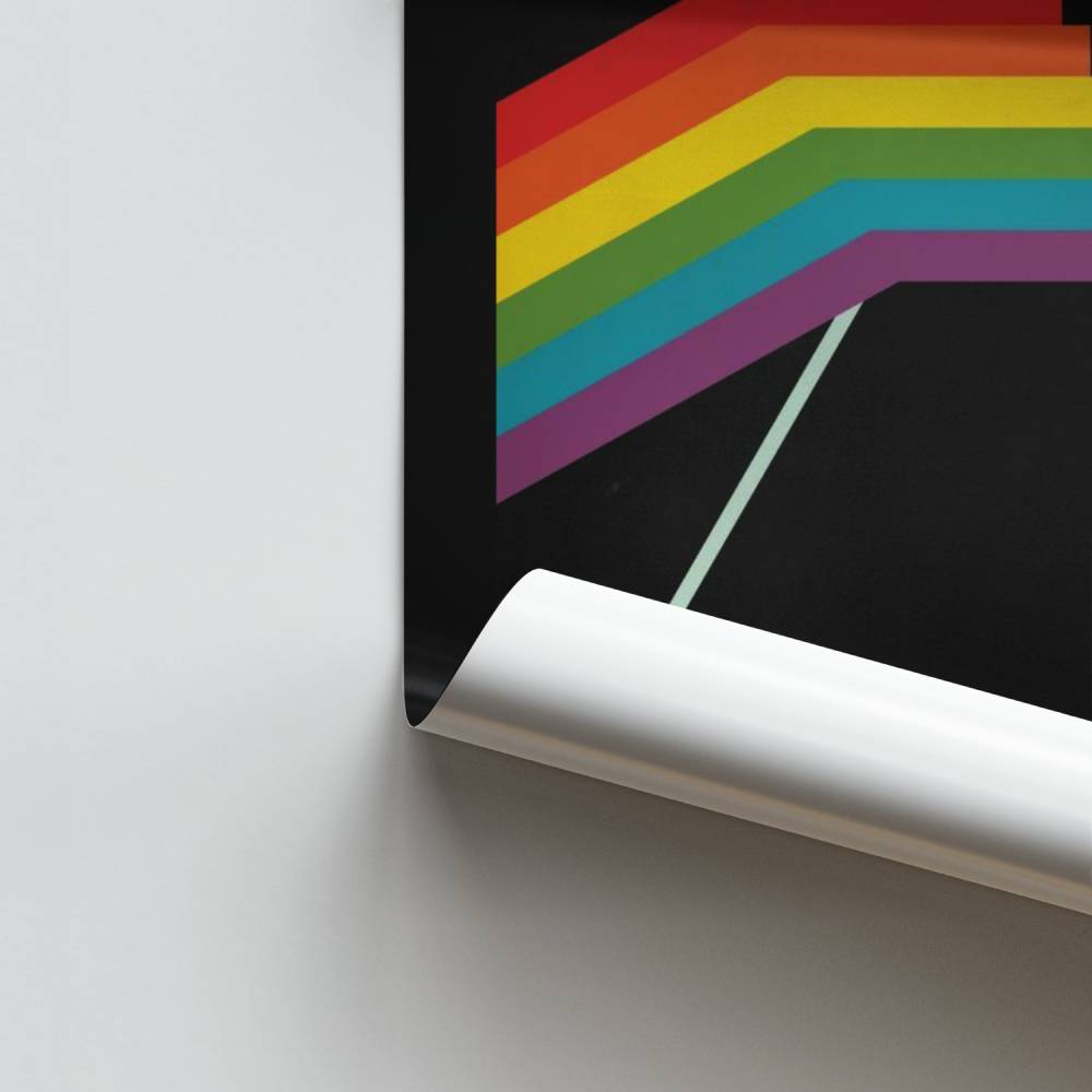 Poster Donkere Kant Retro