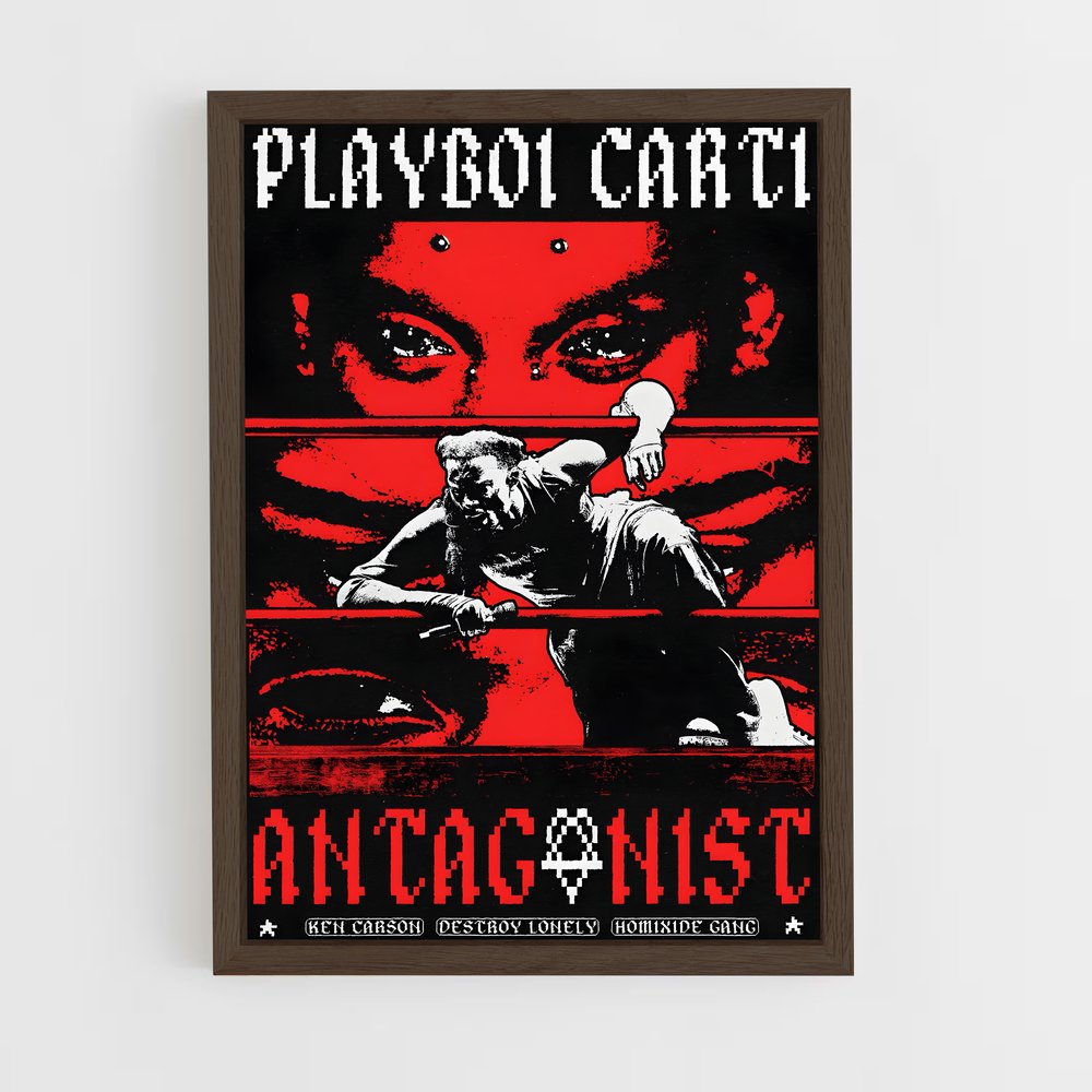 playboy-carti-5 cadre Bois foncé