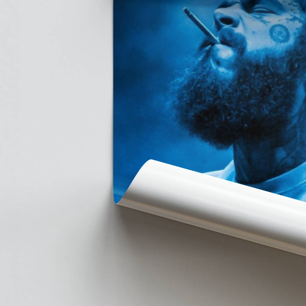 Blauwe energieposter