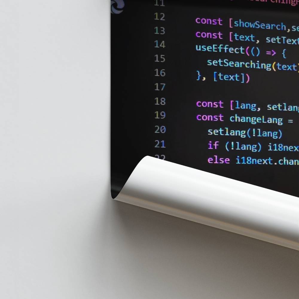 Glanzende codeposter