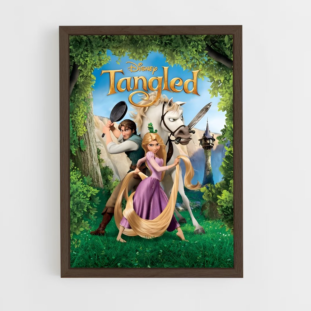 rapunzel-16 cadre Bois foncé
