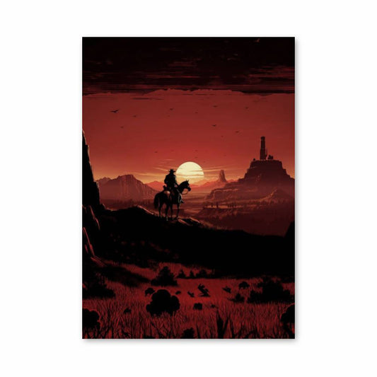 Poster Cavalier Crépusculaire