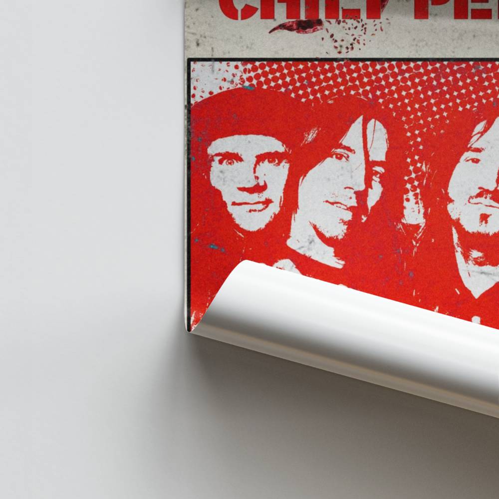 Dieprode dynamische poster