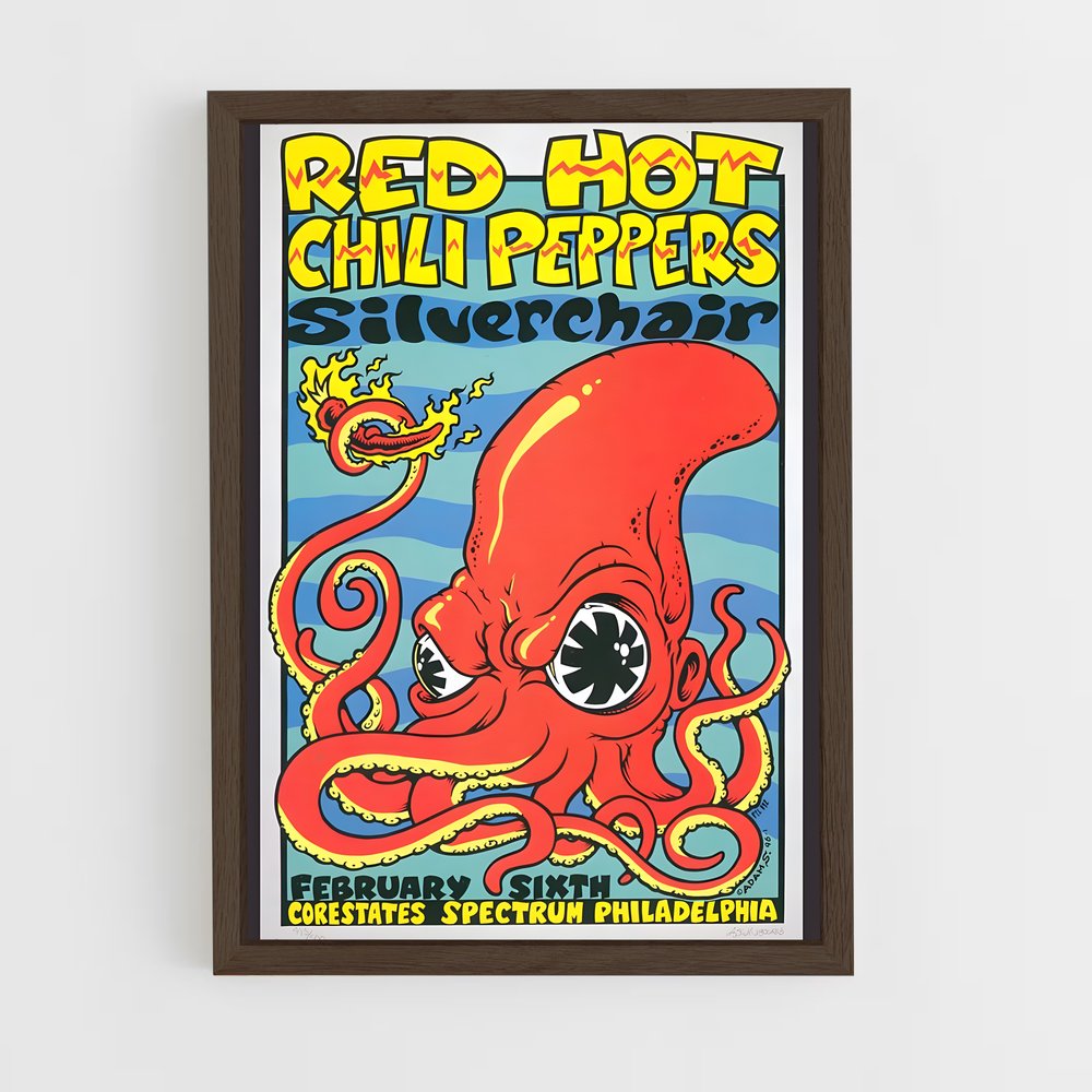 red-hot-chili-pepper-8 cadre Bois foncé