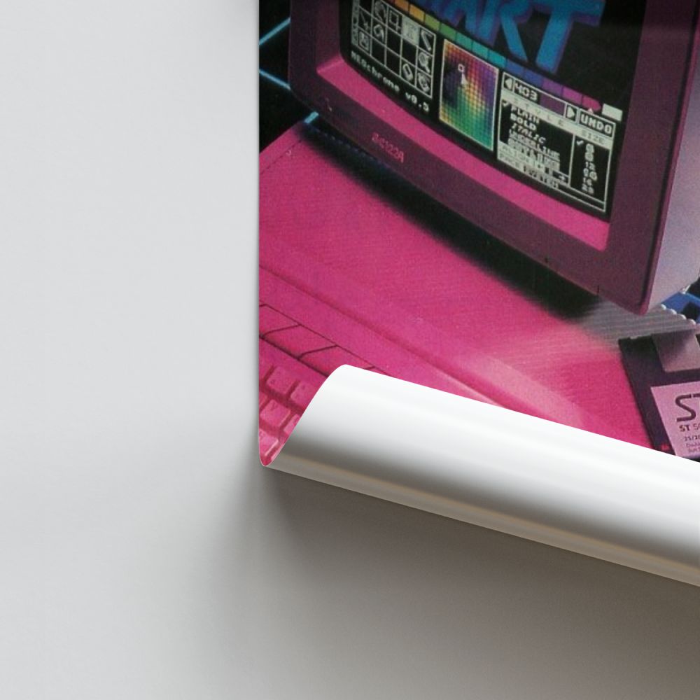 Postercomputer uit de jaren 90