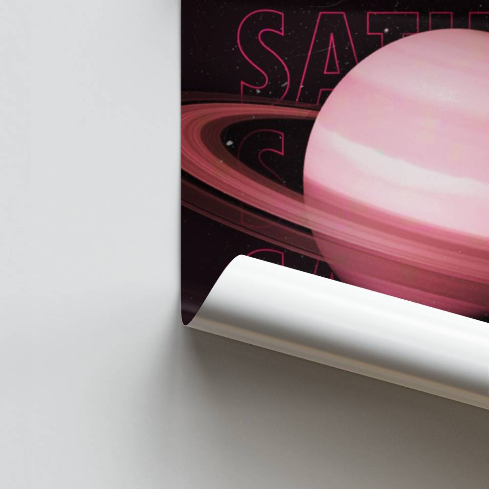 Roze Saturnus-poster