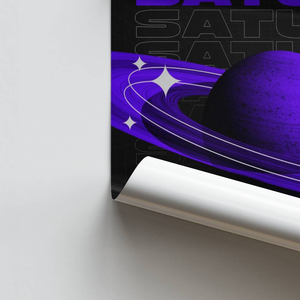 Saturnus kosmische reisposter