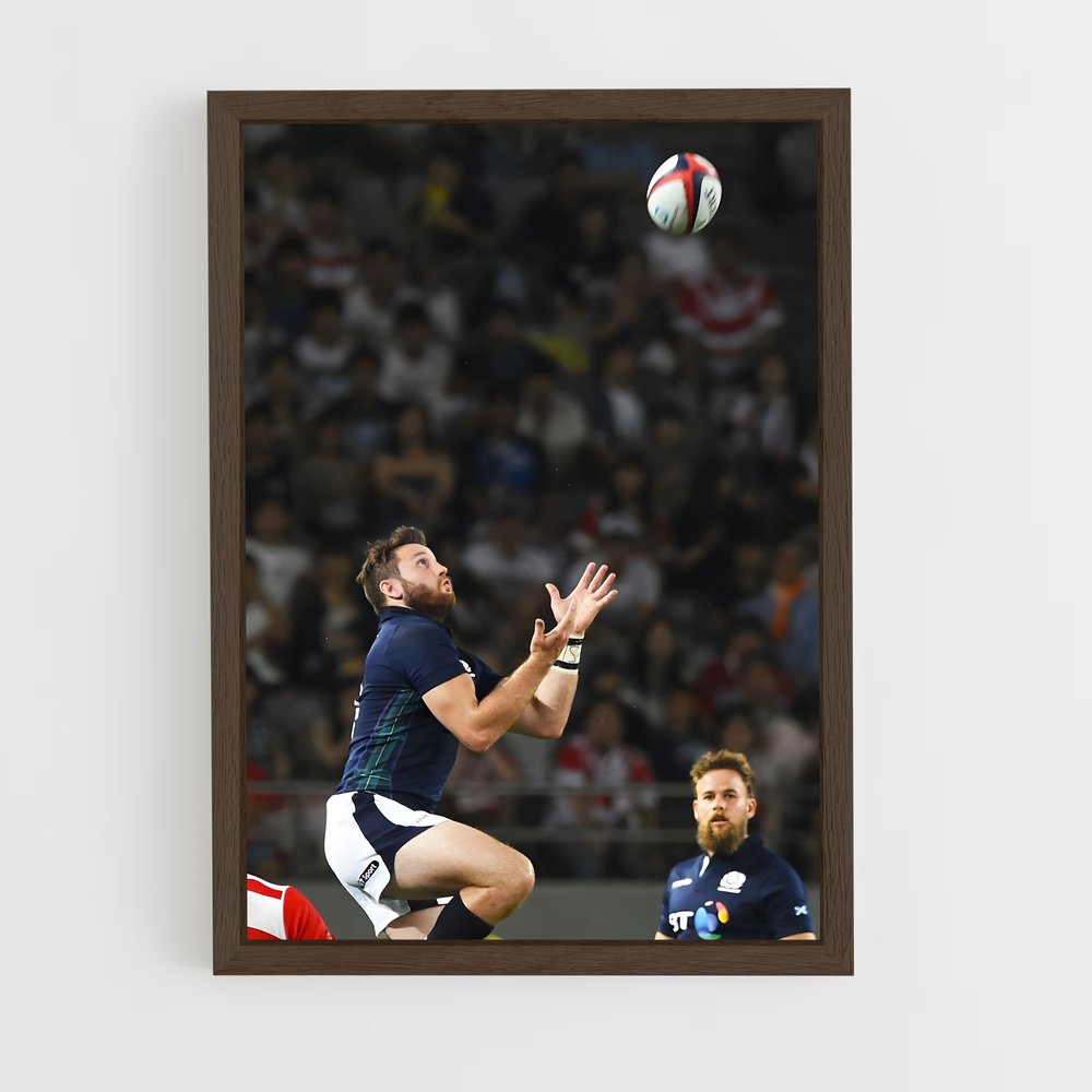 scotland-rugby-6 cadre Bois foncé