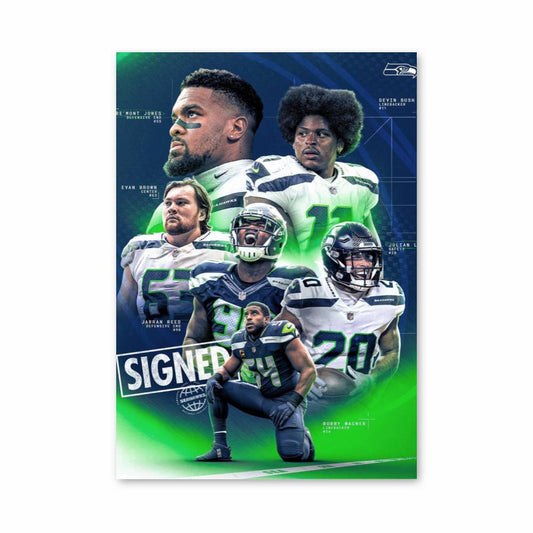 Poster Seahawks Signatures