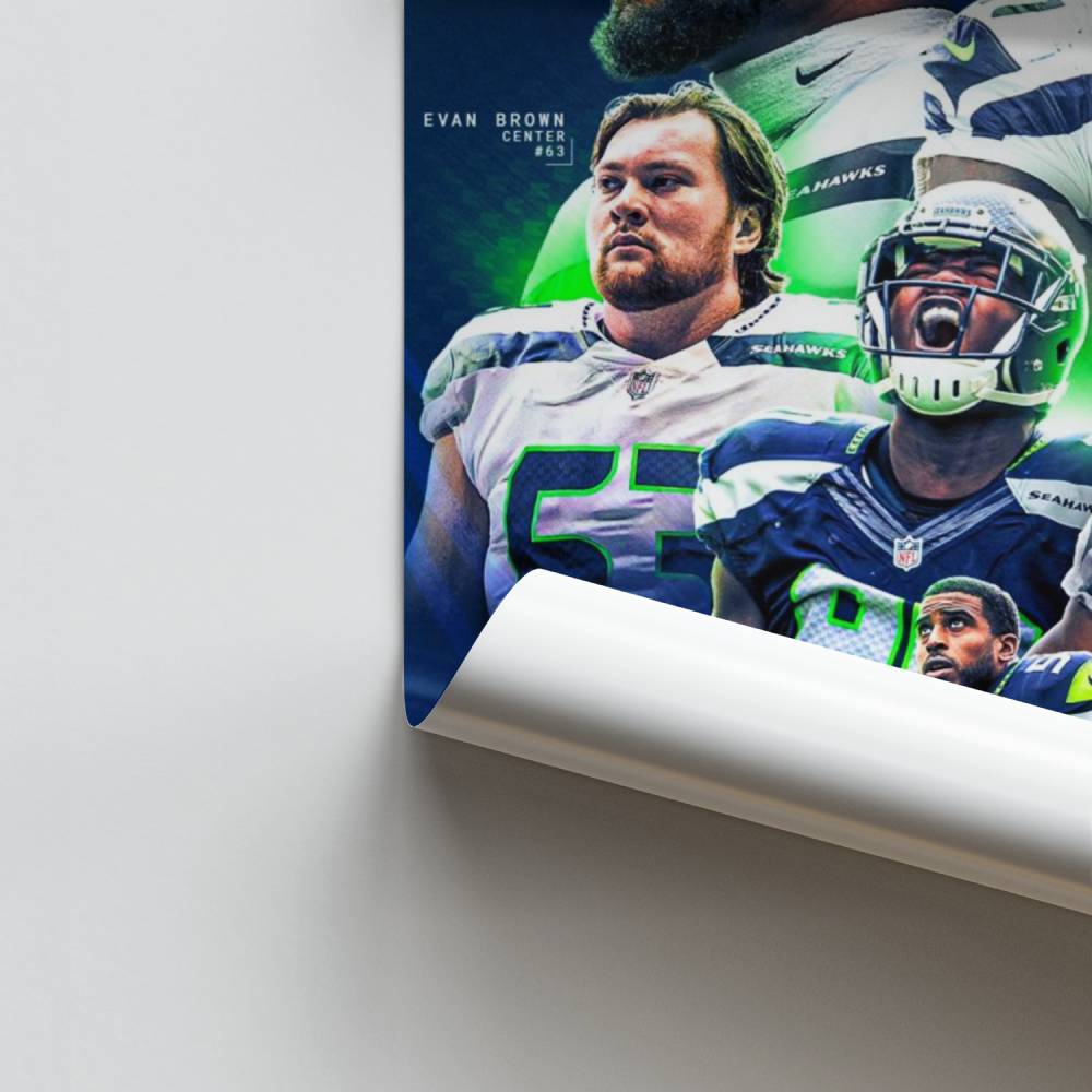 Poster Seahawks-handtekeningen