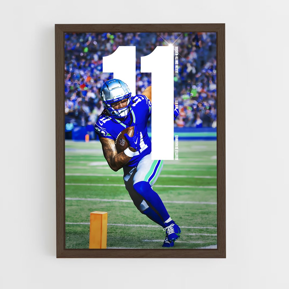seahawks-9 cadre Bois foncé
