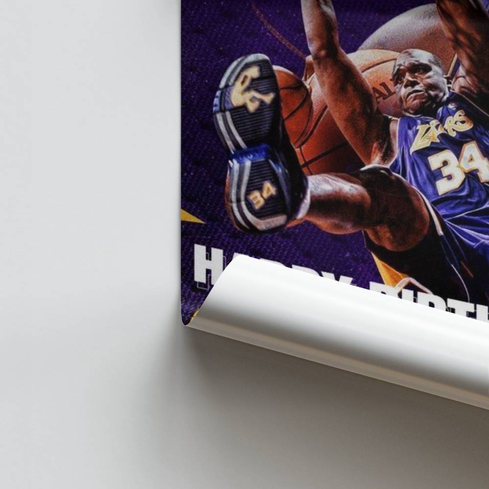 Gelukkige verjaardag Shaq-poster
