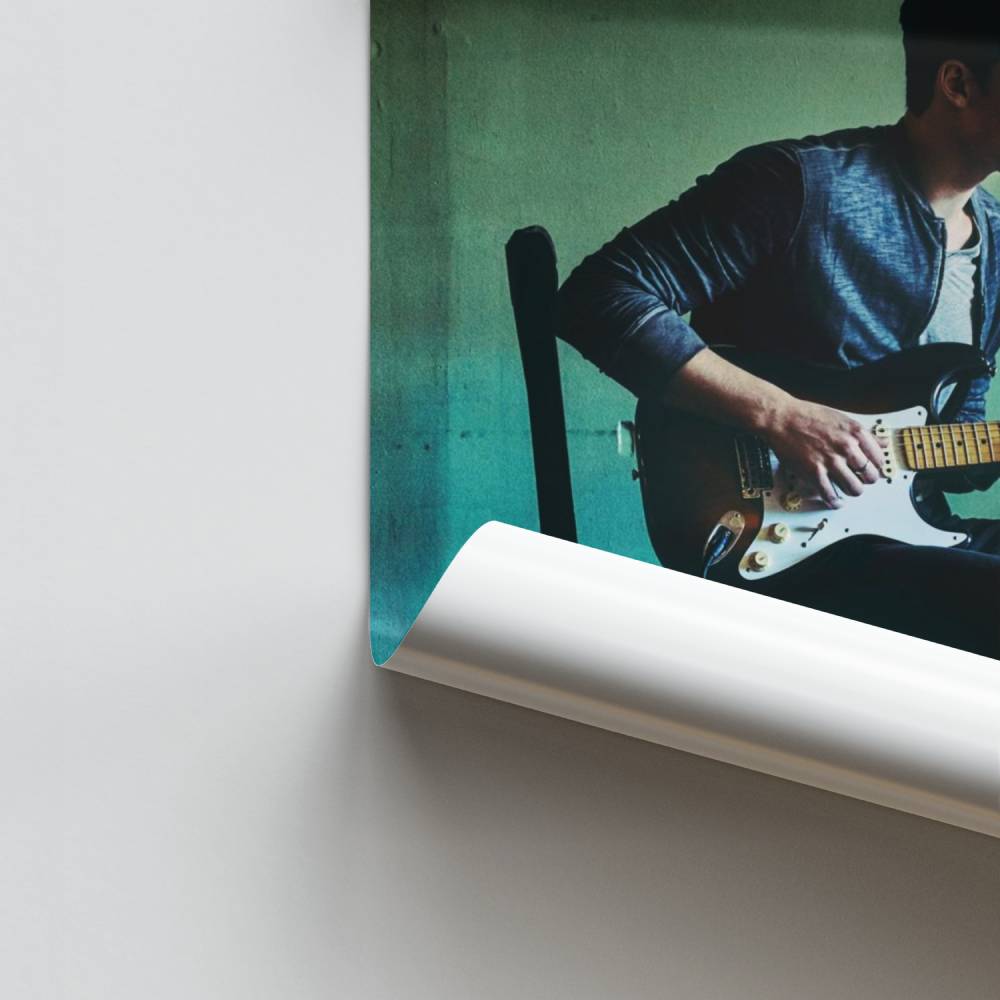Doordachte gitarist Poster