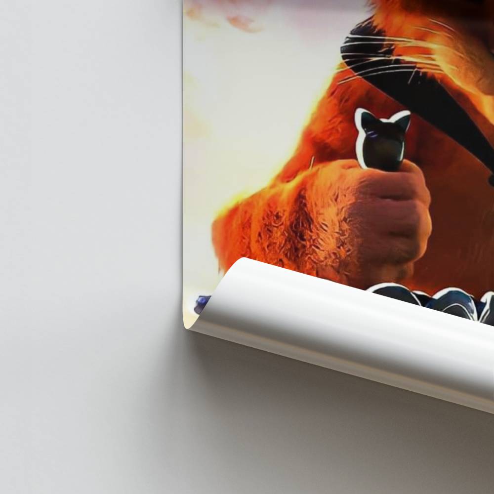 De gelaarsde kat is een zwaardposter