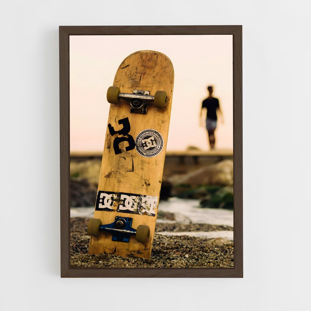 skateboard-1 cadre Bois foncé
