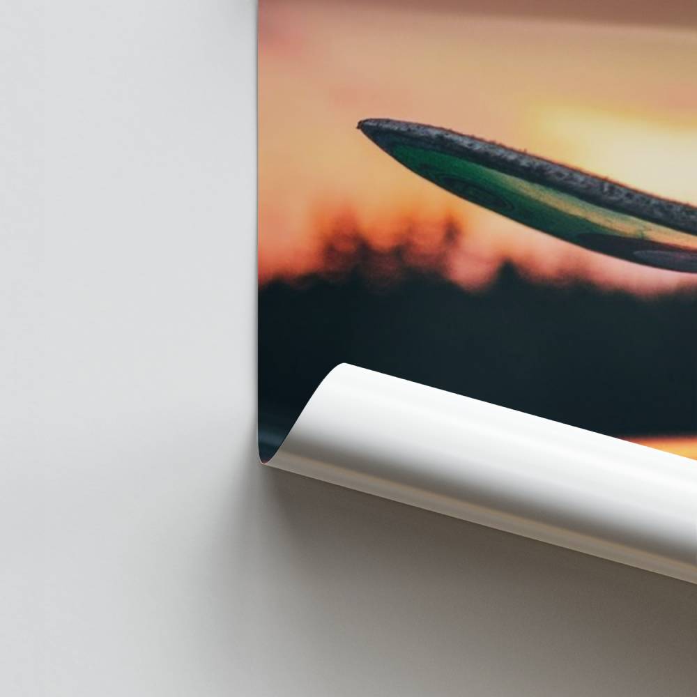 Skateboard zonsondergang poster