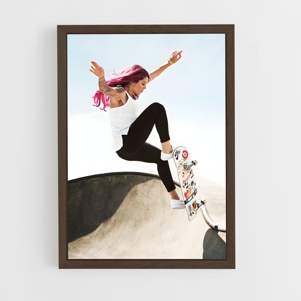 skateboard-19 cadre Bois foncé