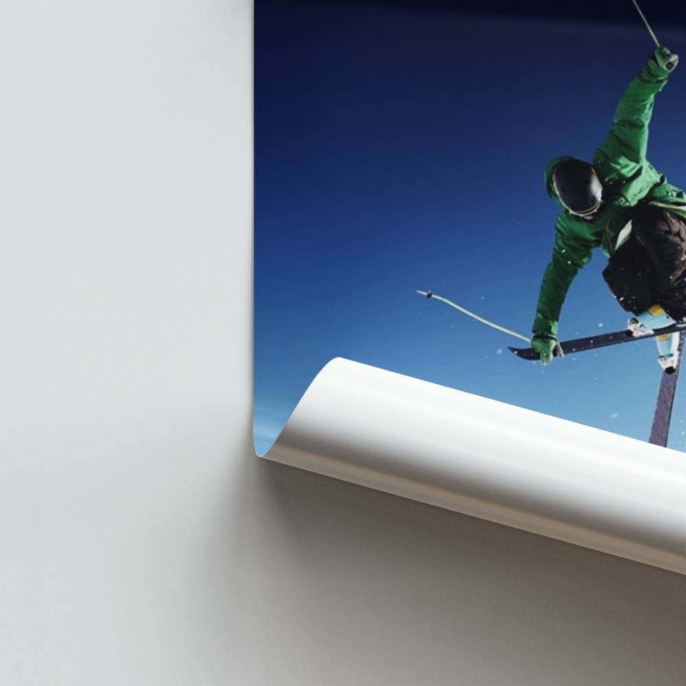 Poster Springen in de Alpen