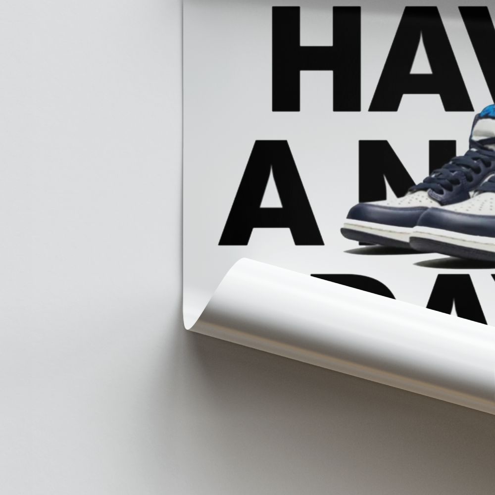 Poster Have a Nike Day Blauw