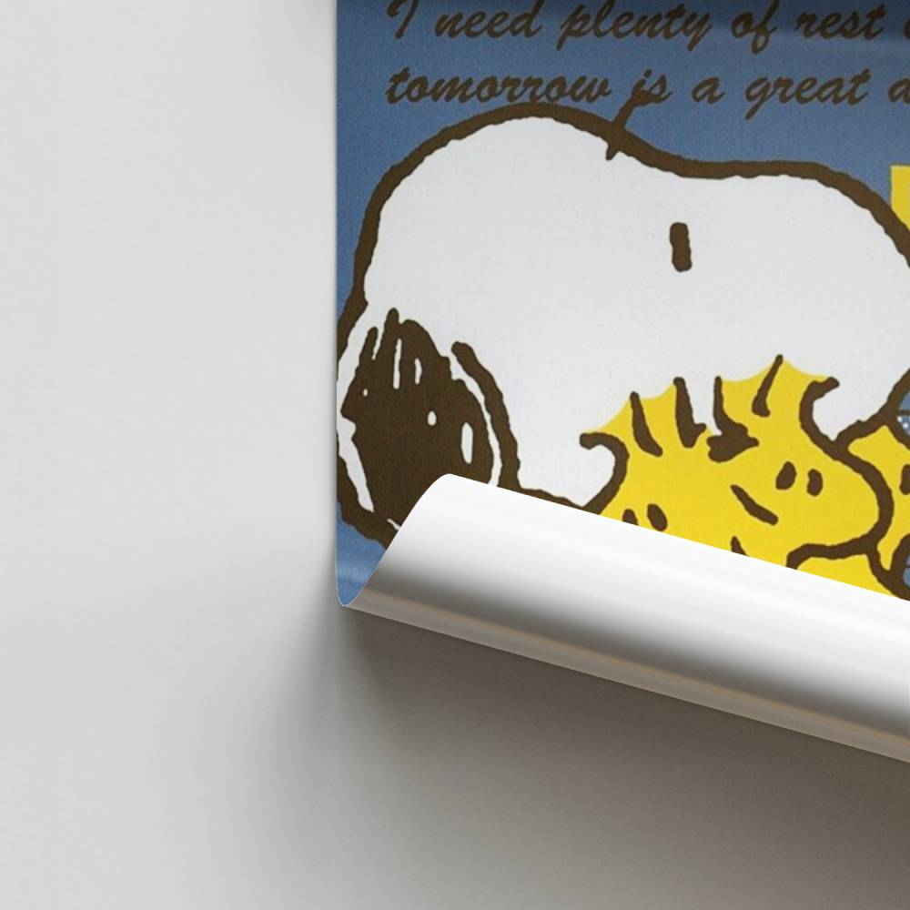 Snoopy en Woodstock vintage poster